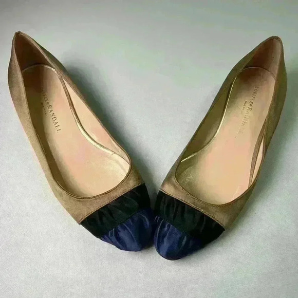 Loeffler Randall Women's Tan/ Blue Flats Size 6 used, but in beautiful shape! - Picture 7 of 8